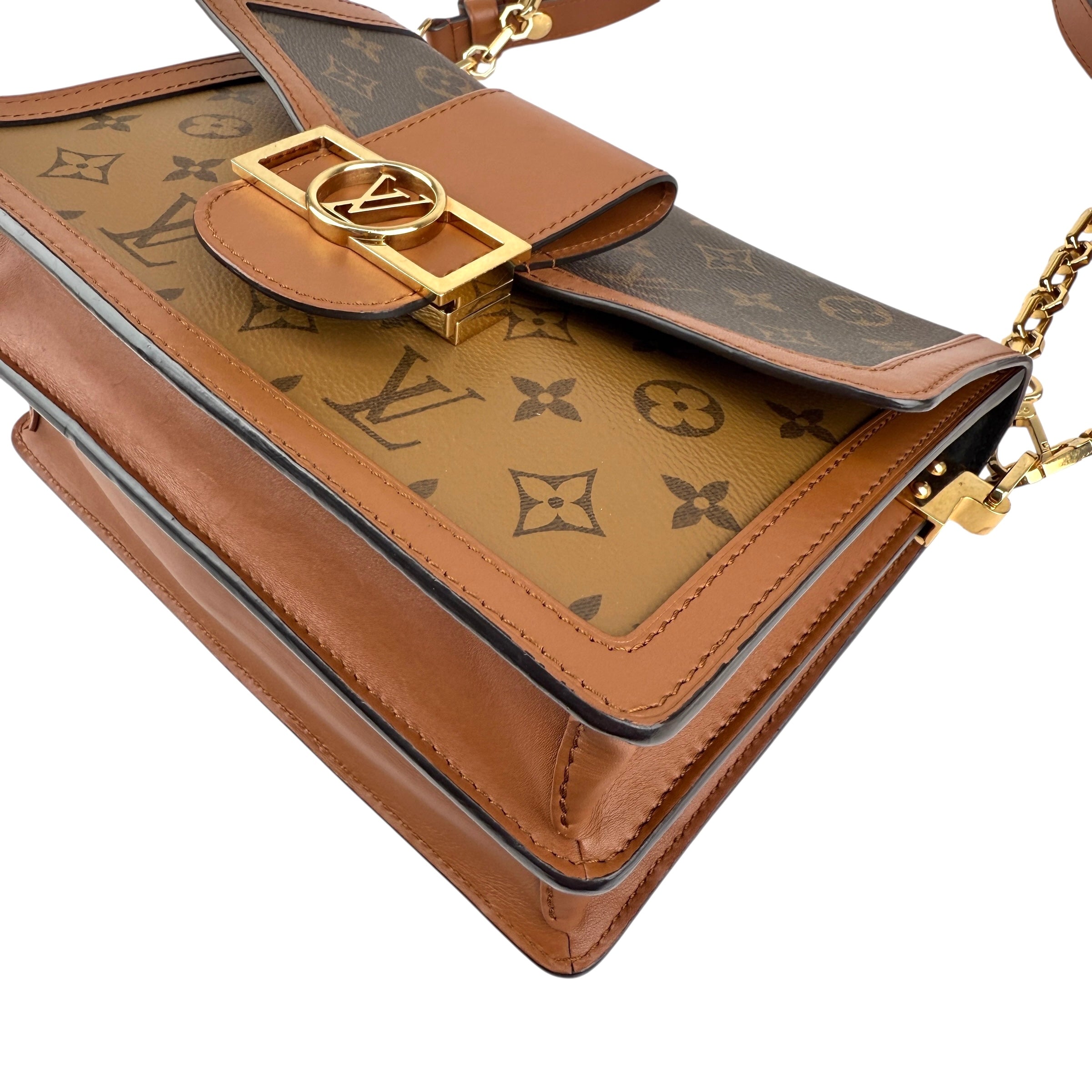Pre-owned Louis Vuitton Dauphine Monogram Reverse Shoulder Bag Brown shoulder bag