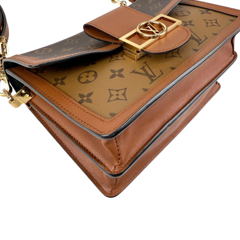 Pre-owned Louis Vuitton Dauphine Monogram Reverse Shoulder Bag Brown shoulder bag