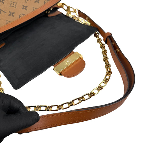 Pre-owned Louis Vuitton Dauphine Monogram Reverse Shoulder Bag Brown shoulder bag