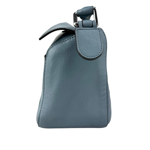 Loewe Calfskin Small Puzzle Bag Stone Blue