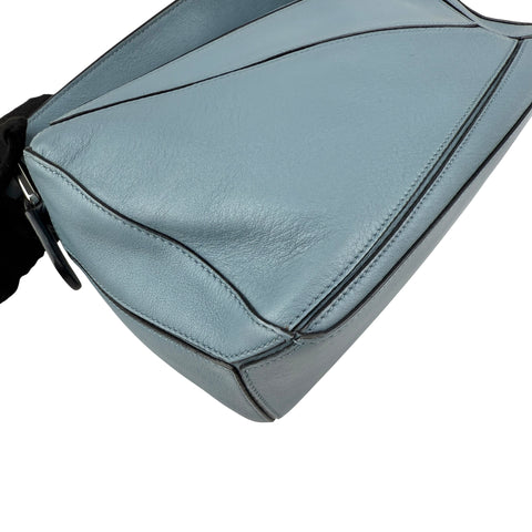 Loewe Calfskin Small Puzzle Bag Stone Blue