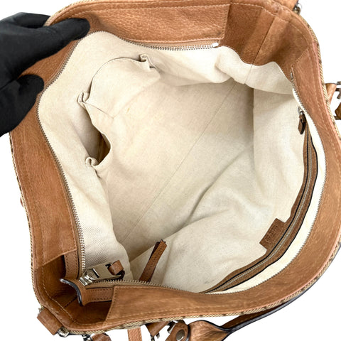 Pre-owned Gucci Beige/Brown GG Canvas Miss GG Top Handle Bag