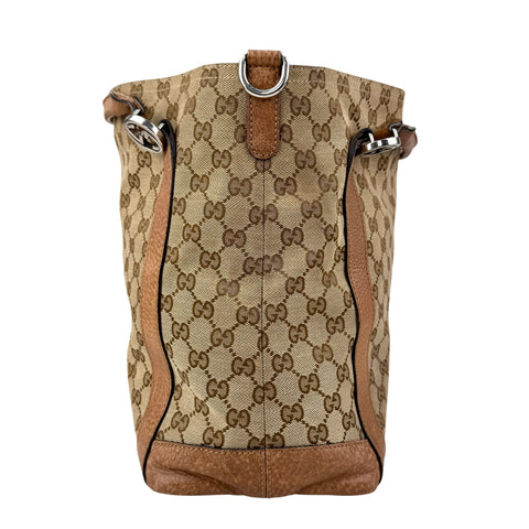 Pre-owned Gucci Beige/Brown GG Canvas Miss GG Top Handle Bag