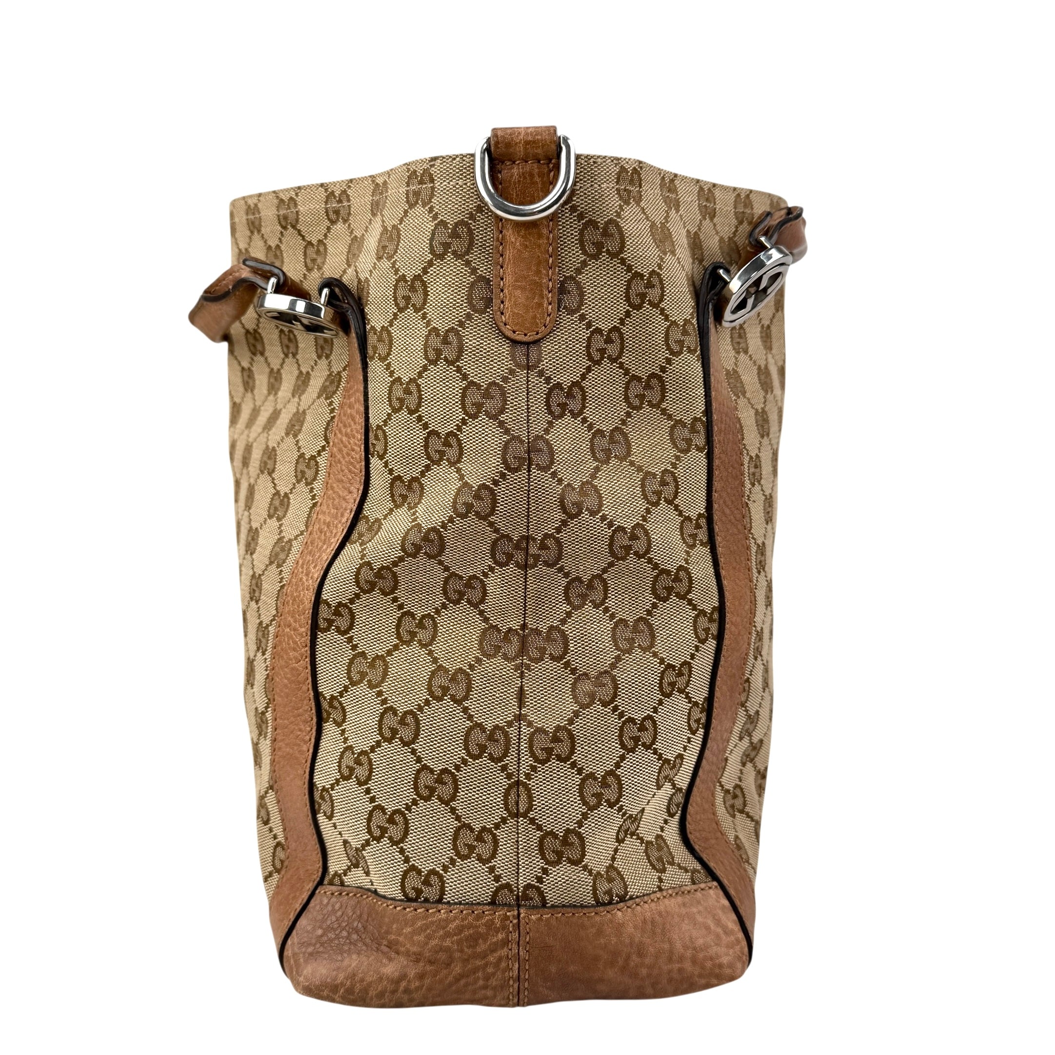 Pre-owned Gucci Beige/Brown GG Canvas Miss GG Top Handle Bag