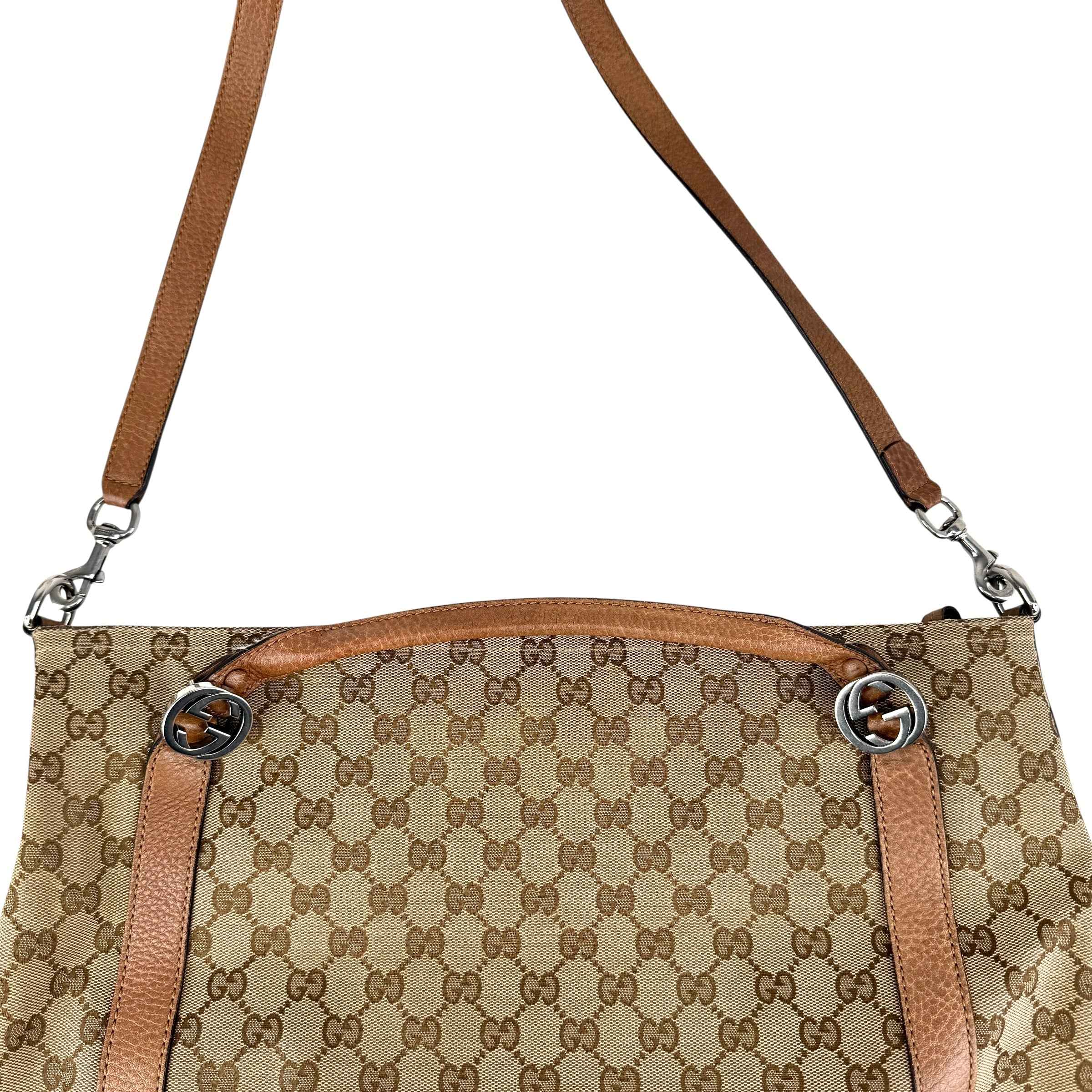 Gucci Beige/Brown GG Canvas Miss GG Top Handle Bag