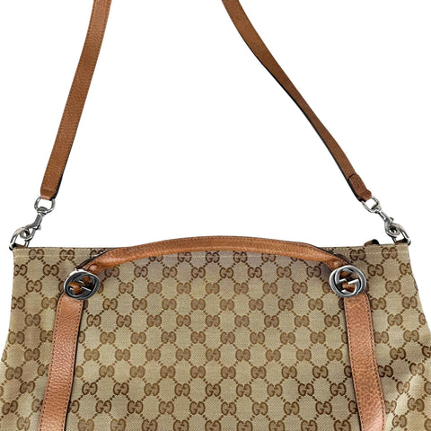 Gucci Beige/Brown GG Canvas Miss GG Top Handle Bag