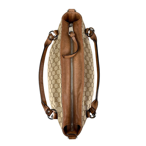 Pre-owned Gucci Beige/Brown GG Canvas Miss GG Top Handle Bag