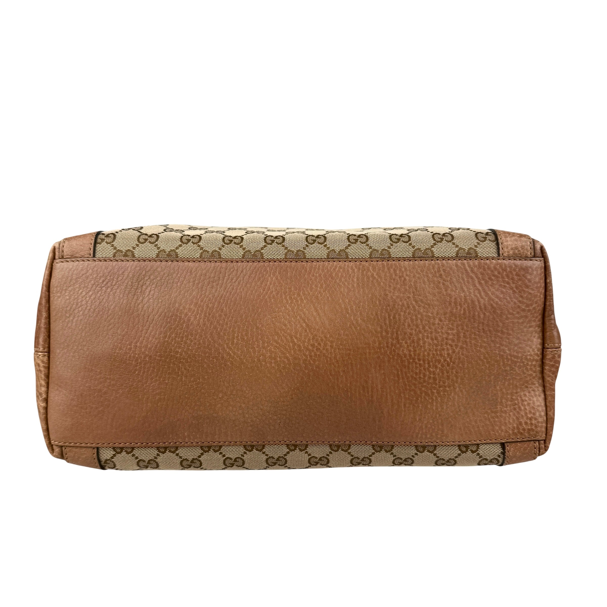 Pre-owned Gucci Beige/Brown GG Canvas Miss GG Top Handle Bag