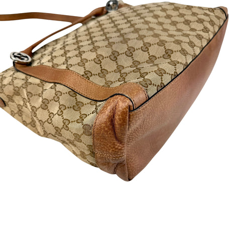 Pre-owned Gucci Beige/Brown GG Canvas Miss GG Top Handle Bag