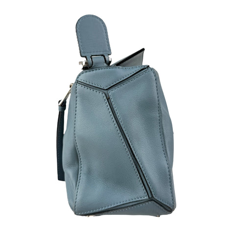 Loewe Calfskin Puzzle Bag Stone Blue