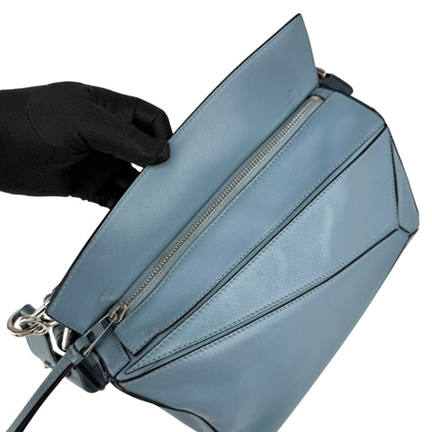 Loewe Calfskin Puzzle Bag Stone Blue