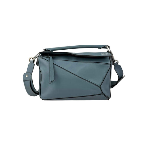 Loewe Calfskin Puzzle Bag Stone Blue
