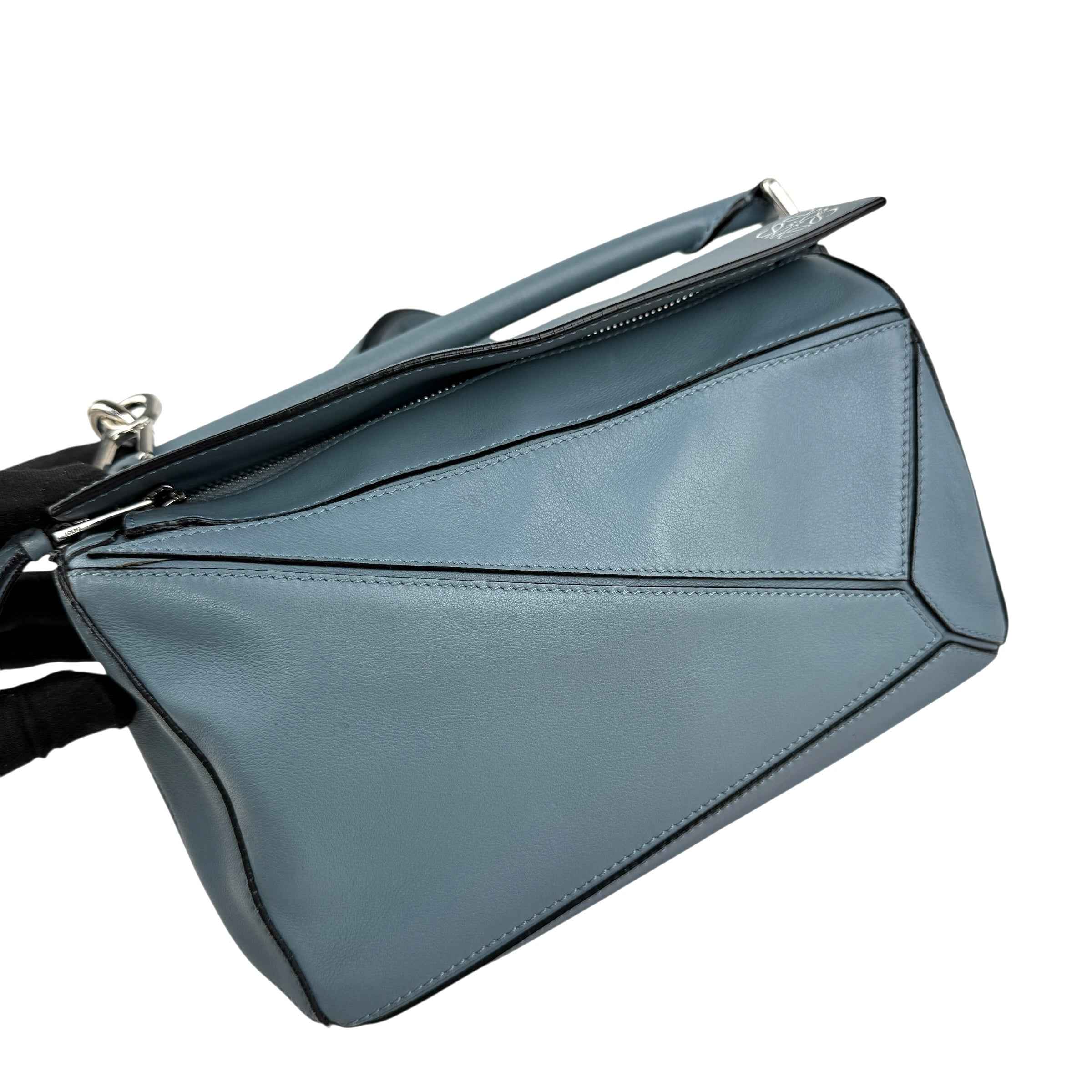 Loewe Calfskin Puzzle Bag Stone Blue