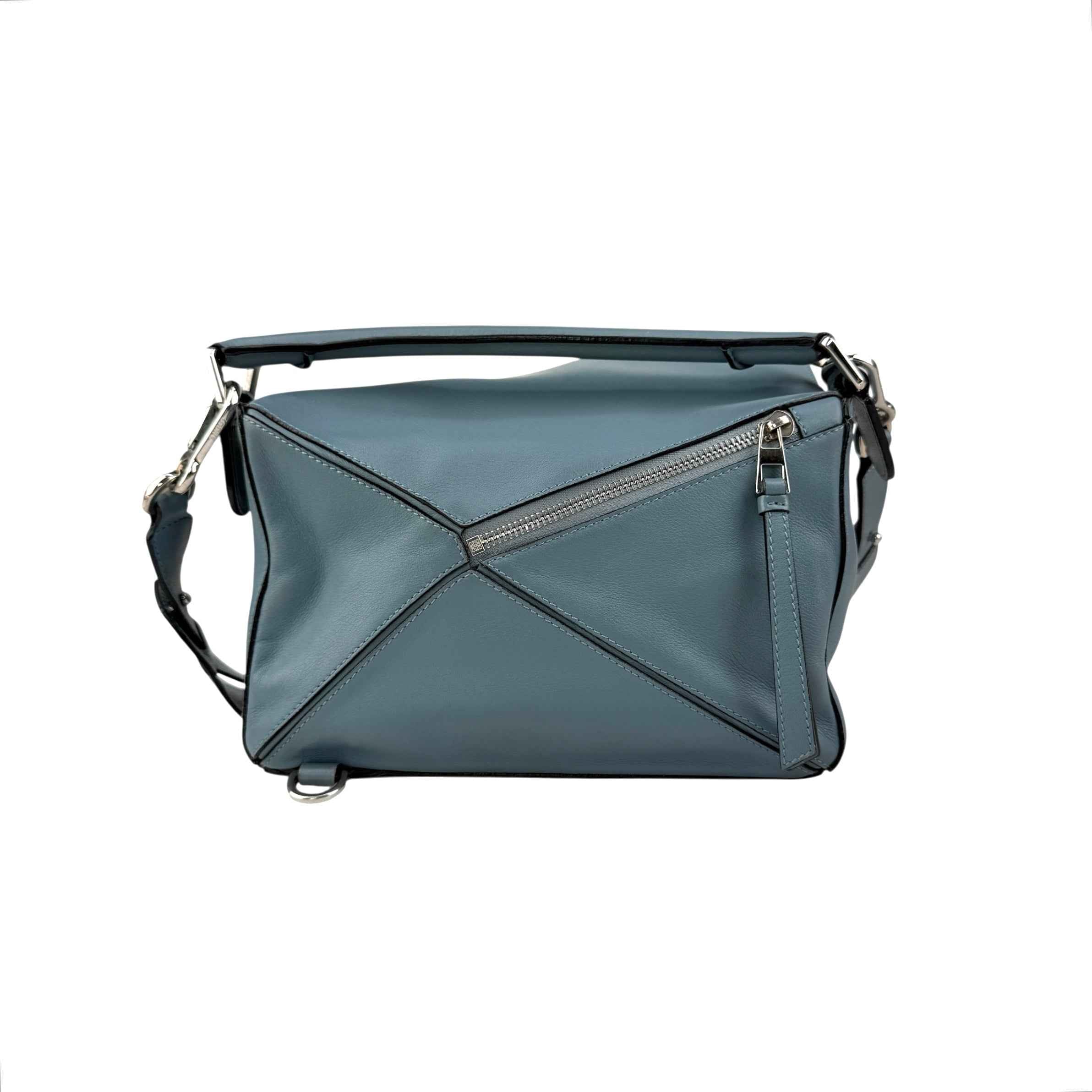 Loewe Calfskin Puzzle Bag Stone Blue