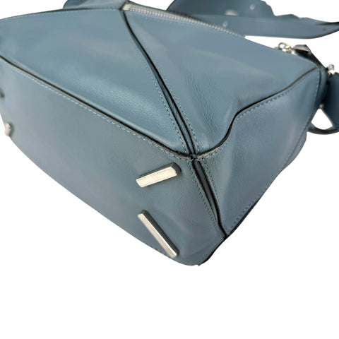 Loewe Calfskin Puzzle Bag Stone Blue