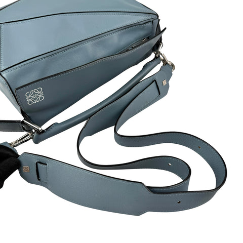 Loewe Calfskin Puzzle Bag Stone Blue