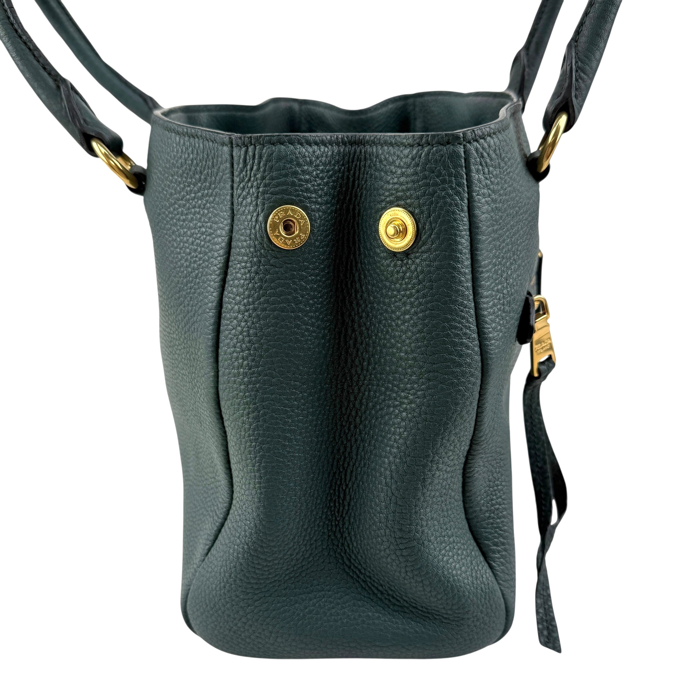 Pre-owned Prada Smeraldo Vitello Phenix Leather Tote Bag