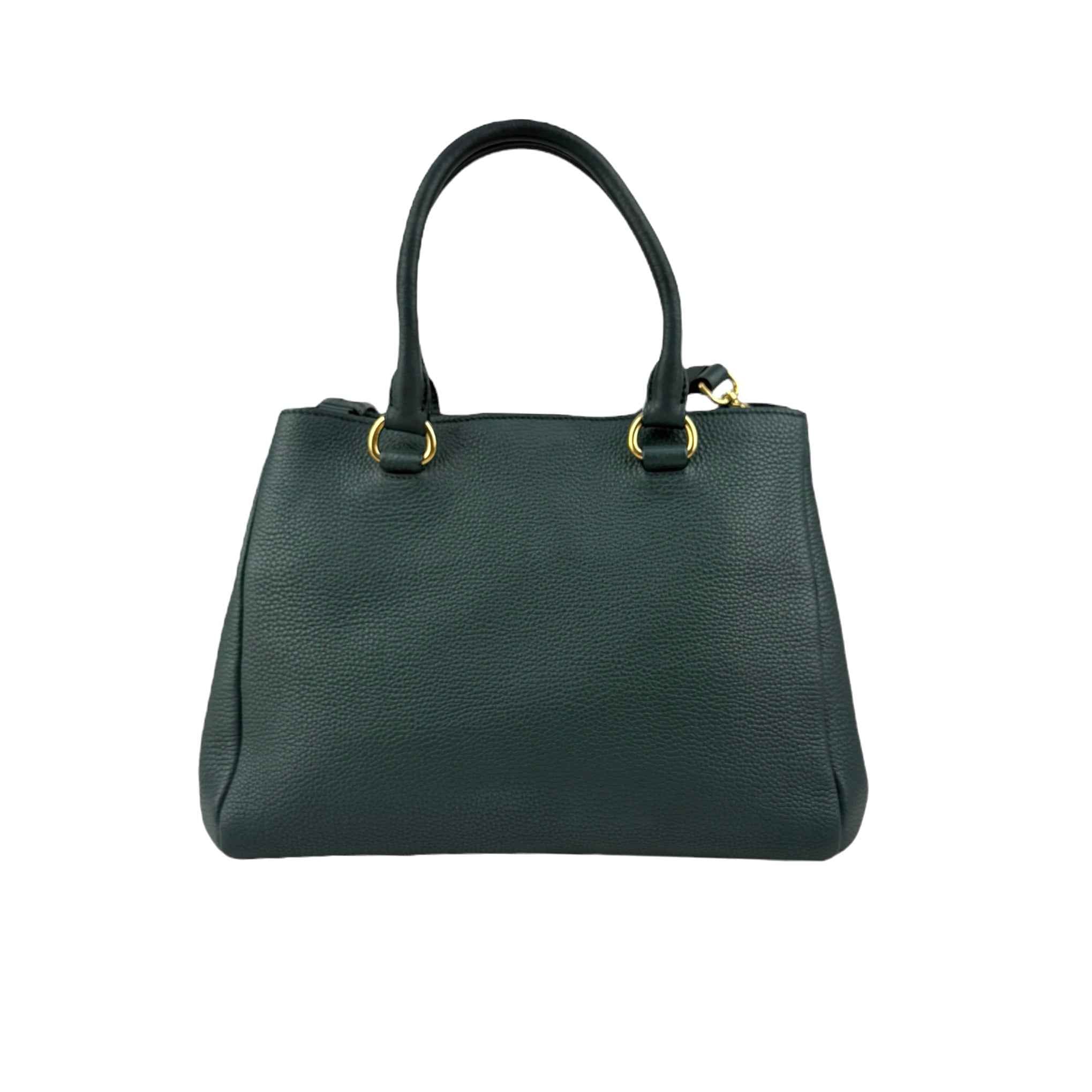 Prada Smeraldo Vitello Phenix Leather Tote Bag