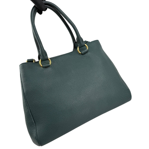 Pre-owned Prada Smeraldo Vitello Phenix Leather Tote Bag