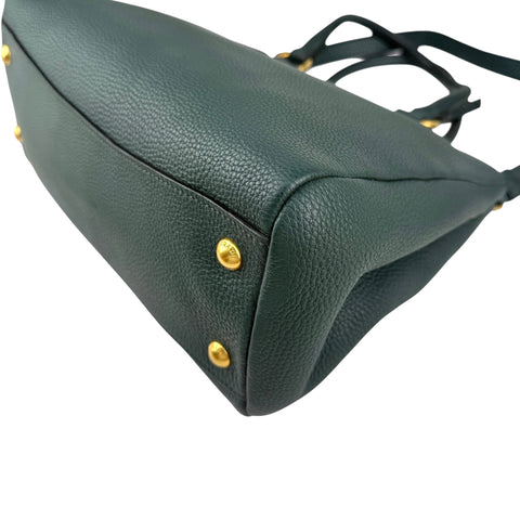 Pre-owned Prada Smeraldo Vitello Phenix Leather Tote Bag