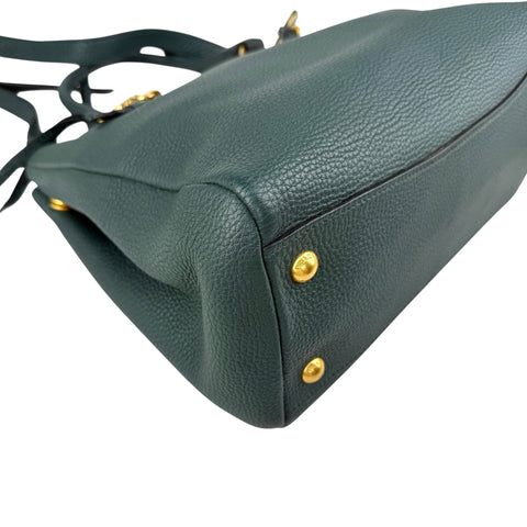 Pre-owned Prada Smeraldo Vitello Phenix Leather Tote Bag