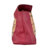 Burberry Pink Haymarket Check PVC and Leather Crossbody Bag