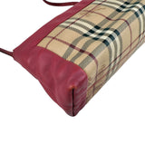 Burberry Pink Haymarket Check PVC and Leather Crossbody Bag