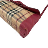Burberry Pink Haymarket Check PVC and Leather Crossbody Bag