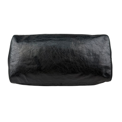 Pre-owned Balenciaga Black Lambskin Leather Squash M Duffle bag