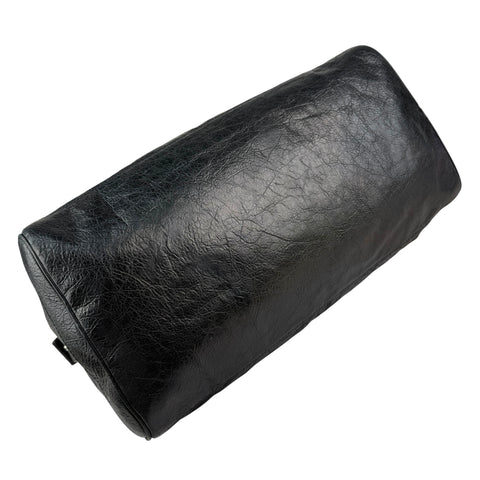 Pre-owned Balenciaga Black Lambskin Leather Squash M Duffle bag