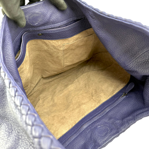 Bottega Veneta Bering Cervo Leather Large Baseball Hobo Bag