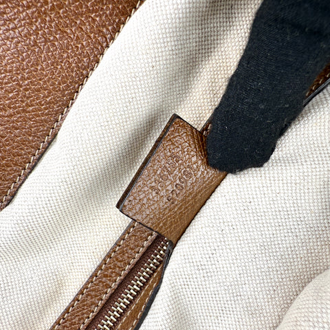 Gucci Brown/Beige GG Canvas and Leather Bree Foldover Bag