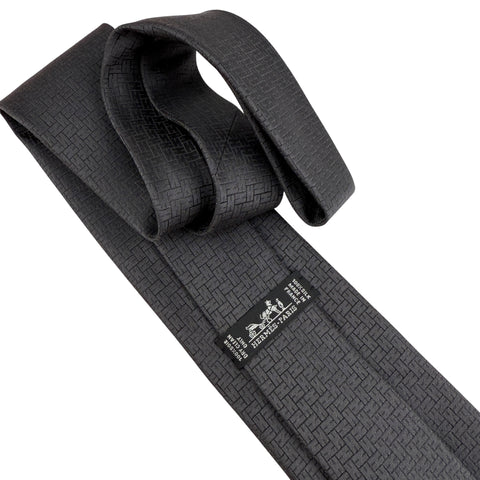 Hermès Black Silk Tie