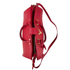 Saint Laurent Red Calfskin Leather Classic Medium Y Cabas Bag
