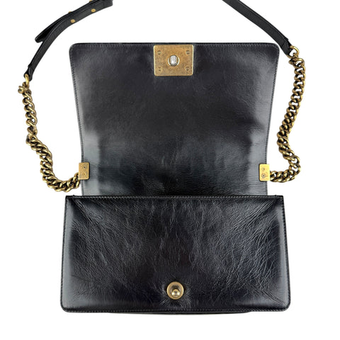 Chanel Black Quilted Leather Medium Boy Flap Bag