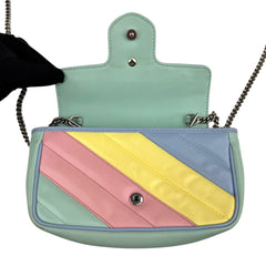 Gucci Multicolor Quilted Leather GG Marmont Matelasse Super Mini Bag
