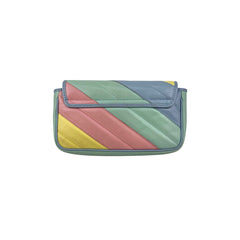 Gucci Multicolor Quilted Leather GG Marmont Matelasse Super Mini Bag