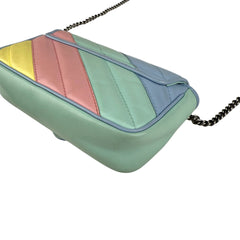 Gucci Multicolor Quilted Leather GG Marmont Matelasse Super Mini Bag