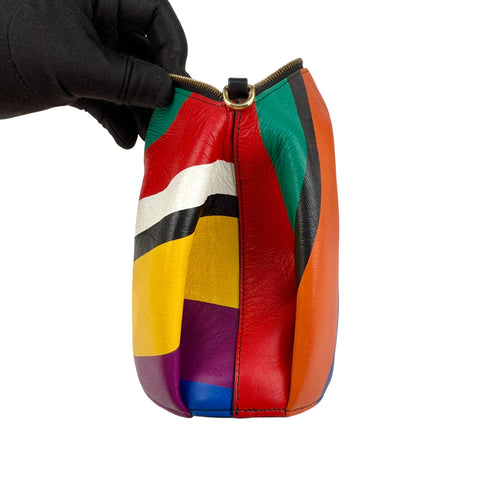 Loewe Multicolor Leather Mini Striped Elephant Crossbody Bag