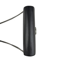 Gucci Black Pebbled Leather Dionysus Mini Wallet on Chain Bag
