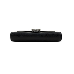 Gucci Black Pebbled Leather Dionysus Mini Wallet on Chain Bag