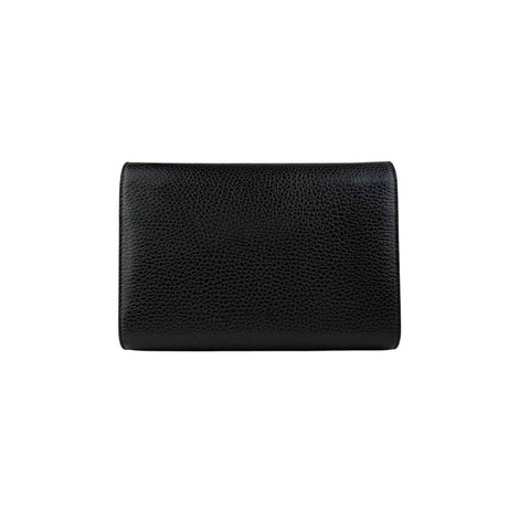 Gucci Black Pebbled Leather Dionysus Mini Wallet on Chain Bag