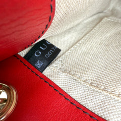 Gucci Red Guccissima Leather Emily Original Chain Large Shoulder Bag