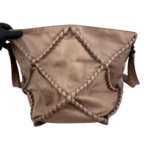 Pre-owned Bottega Veneta Calfskin Intrecciato Diamond Tote Pompei