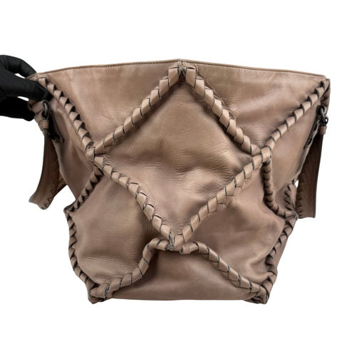Pre-owned Bottega Veneta Calfskin Intrecciato Diamond Tote Pompei
