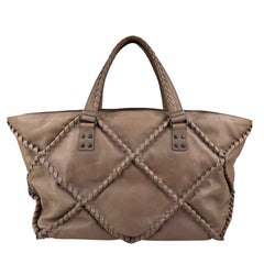Bottega Veneta Calfskin Intrecciato Diamond Tote Pompei