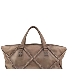 Bottega Veneta Calfskin Intrecciato Diamond Tote Pompei