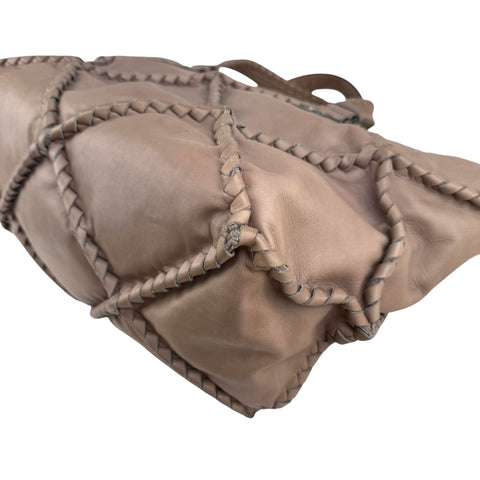 Pre-owned Bottega Veneta Calfskin Intrecciato Diamond Tote Pompei