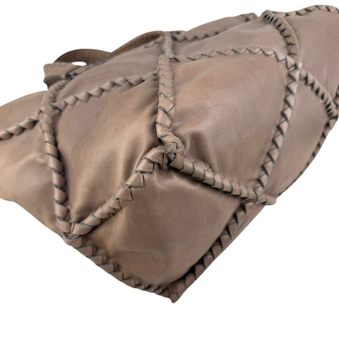 Pre-owned Bottega Veneta Calfskin Intrecciato Diamond Tote Pompei
