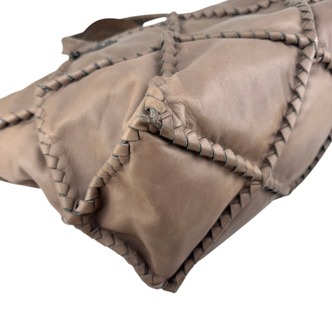Pre-owned Bottega Veneta Calfskin Intrecciato Diamond Tote Pompei